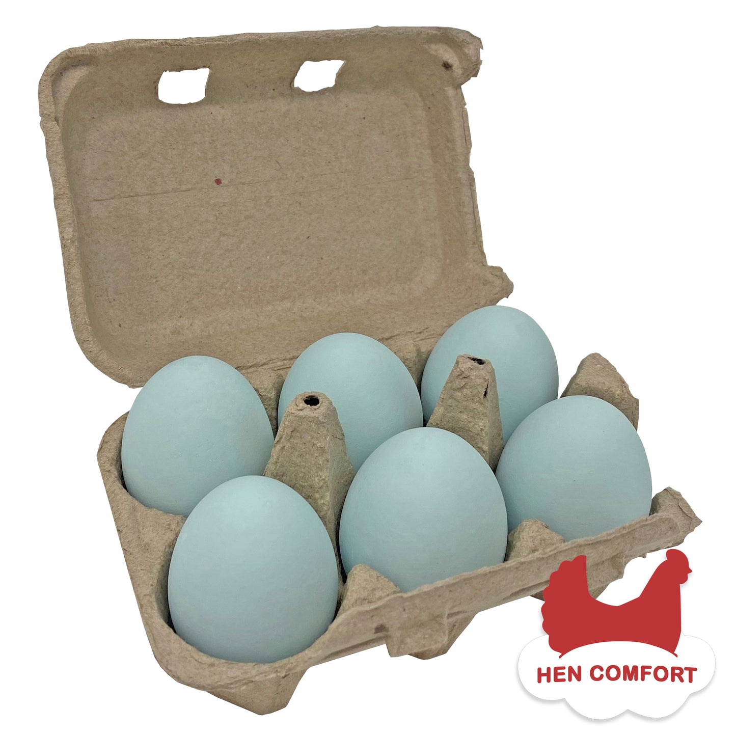 Ceramic Nest Eggs - Blue (6 Pack)