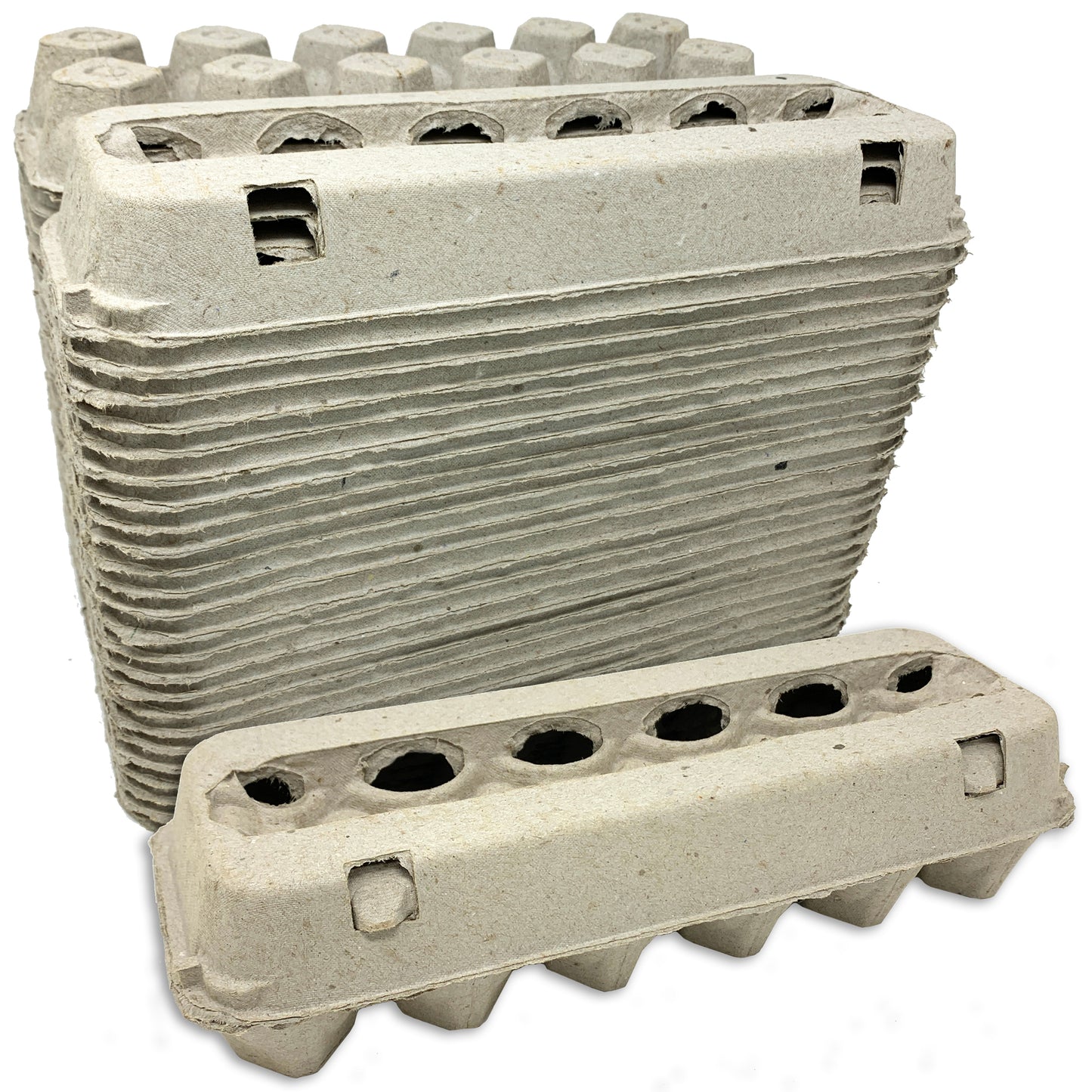 Vented Paper Pulp Egg Cartons – Holds 12 Eggs