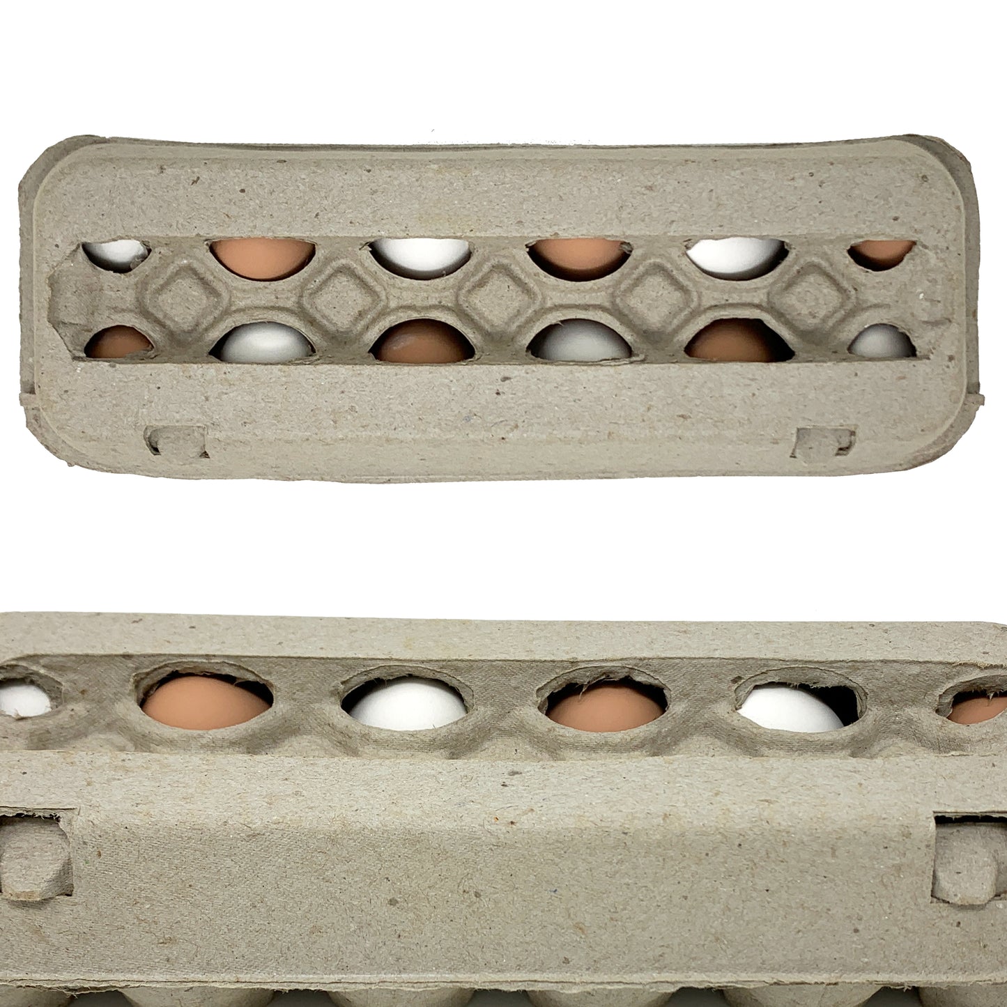 Vented Paper Pulp Egg Cartons - Natural