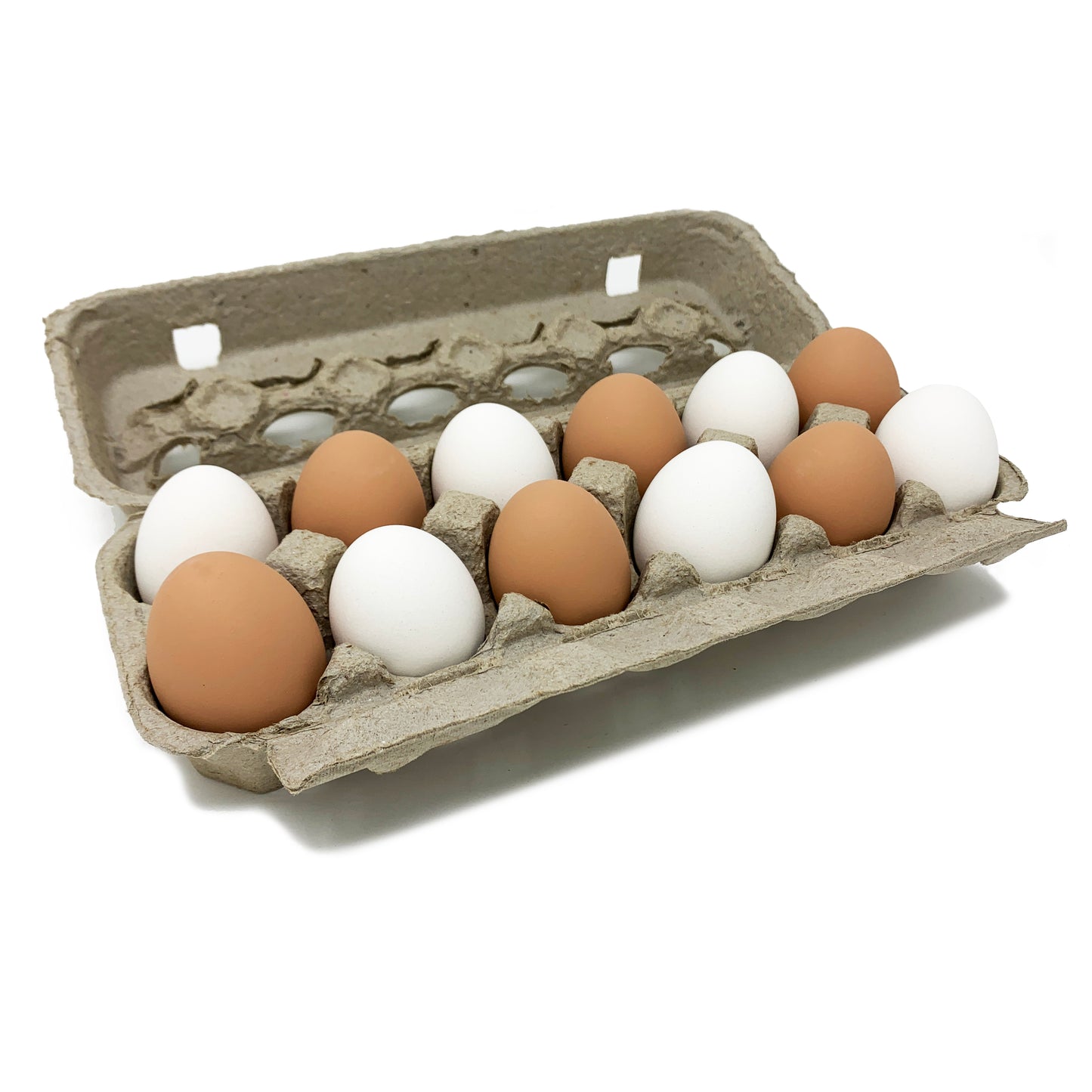 Vented Paper Pulp Egg Cartons - Natural
