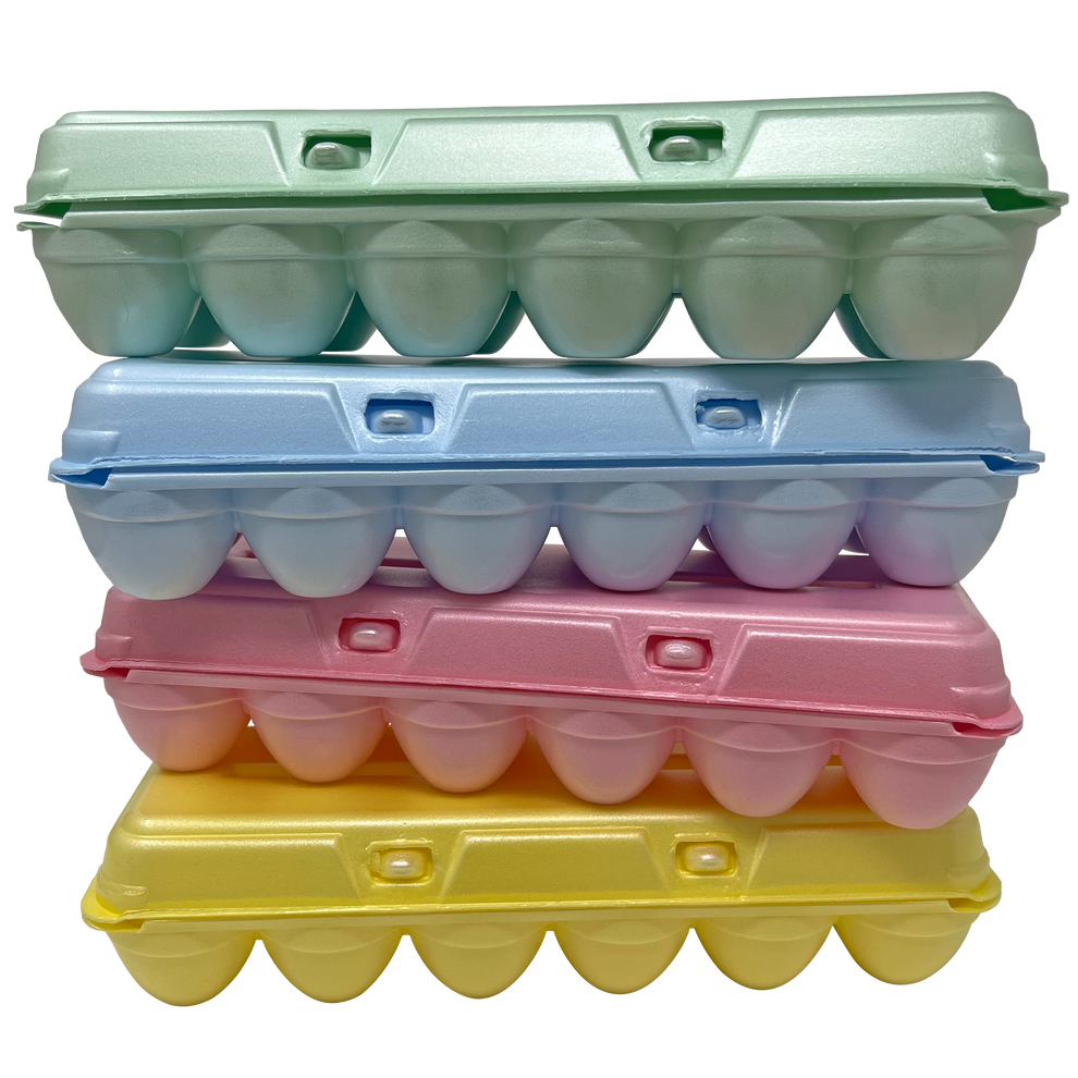 Foam Egg Cartons Assorted Colors Hen Comfort